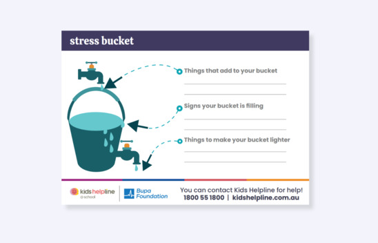 Stress bucket worksheet
