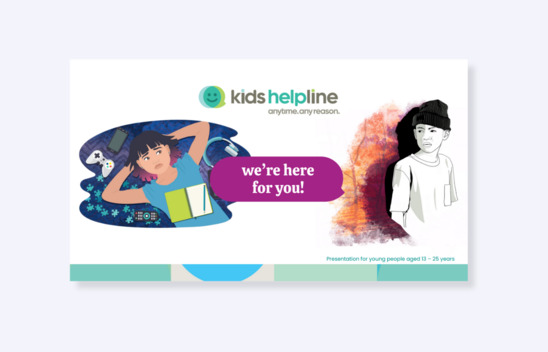 first slide for all about kids helpline presentation