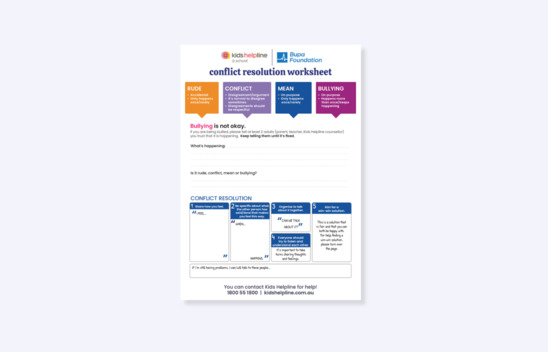 conflict resolution worksheet