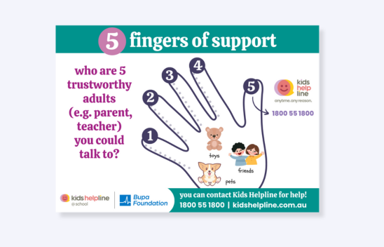 5 fingers of support poster thumbnail