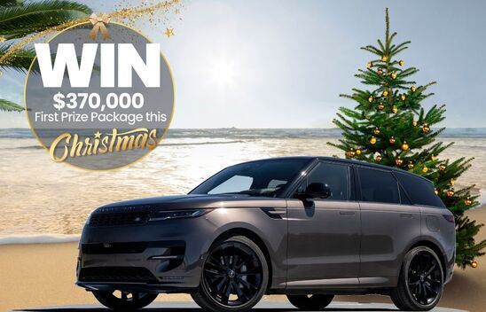 Silver Range Rover Sport with prize package details