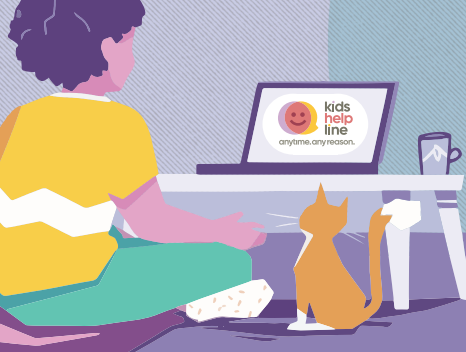 Kids Helpline Laptop Cat